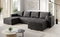 Rohová sedačka Josie U (tmavě šedá) (L)