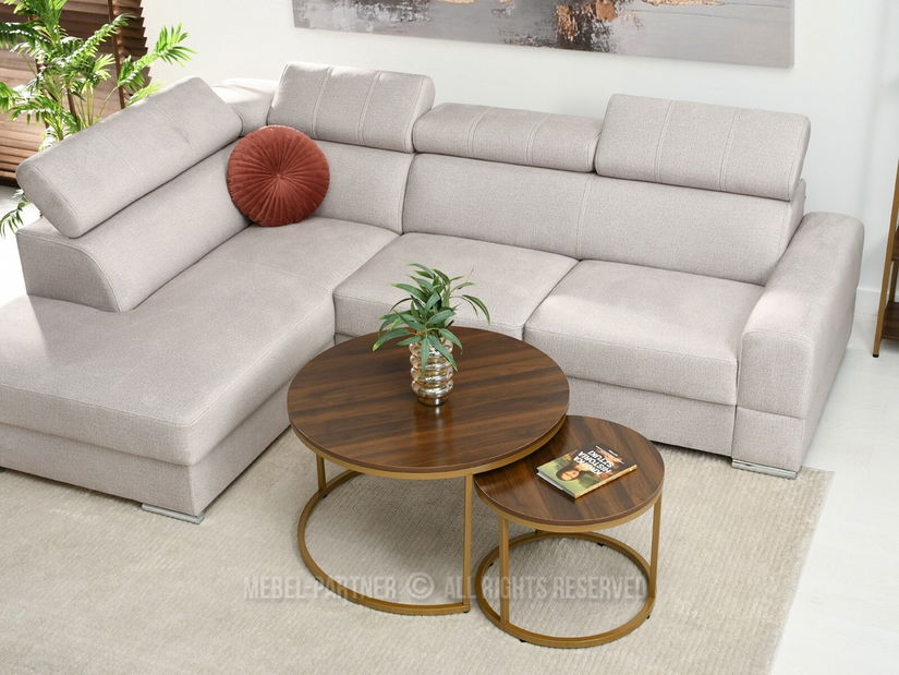 Konferenční stolek Klara (ořech + zlatá) *bazar