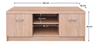 TV stolek/skříňka Topta Typ 35 2D (dub sonoma)