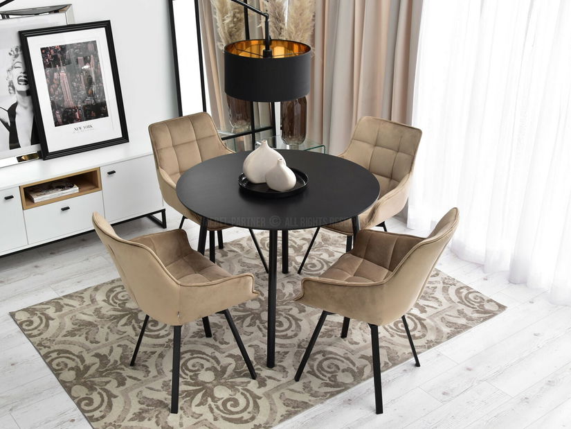 Židle Aranbura (béžová + černá)