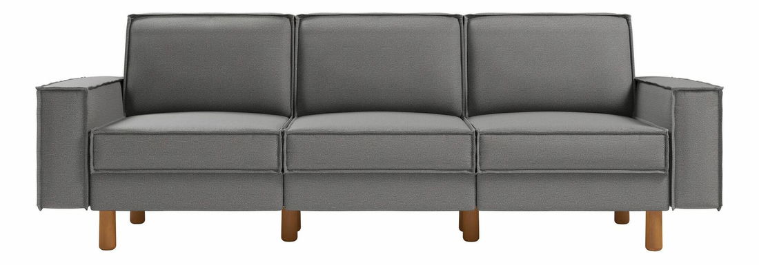 Pohovka trojsedačka Spary E (tmavě modrá + ořech)