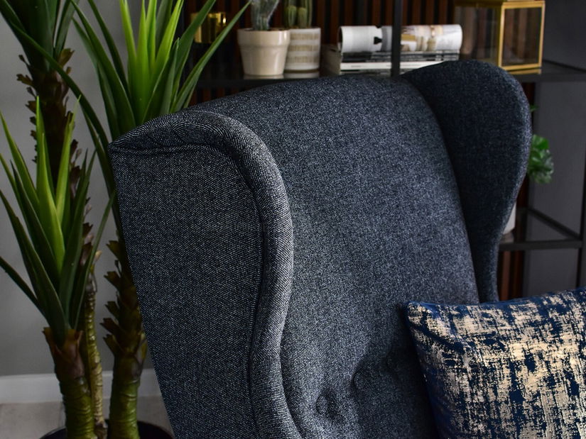 Křeslo ušák Margis (šedá)