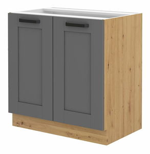 Dolní kuchyňská skříňka Lucid 80 D 2F BB (dub artisan + dustgrey)