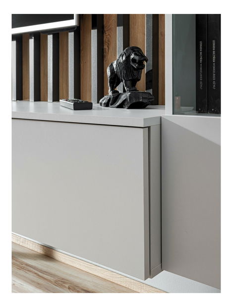 Obývací stěna Vertic (dub artisan + perla gray)