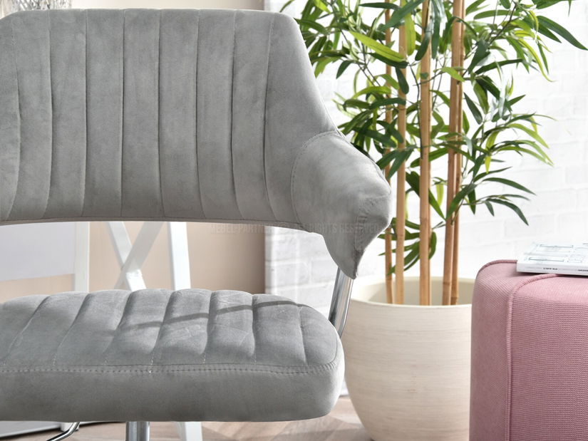 Židle Merylyn (šedá + chromová)