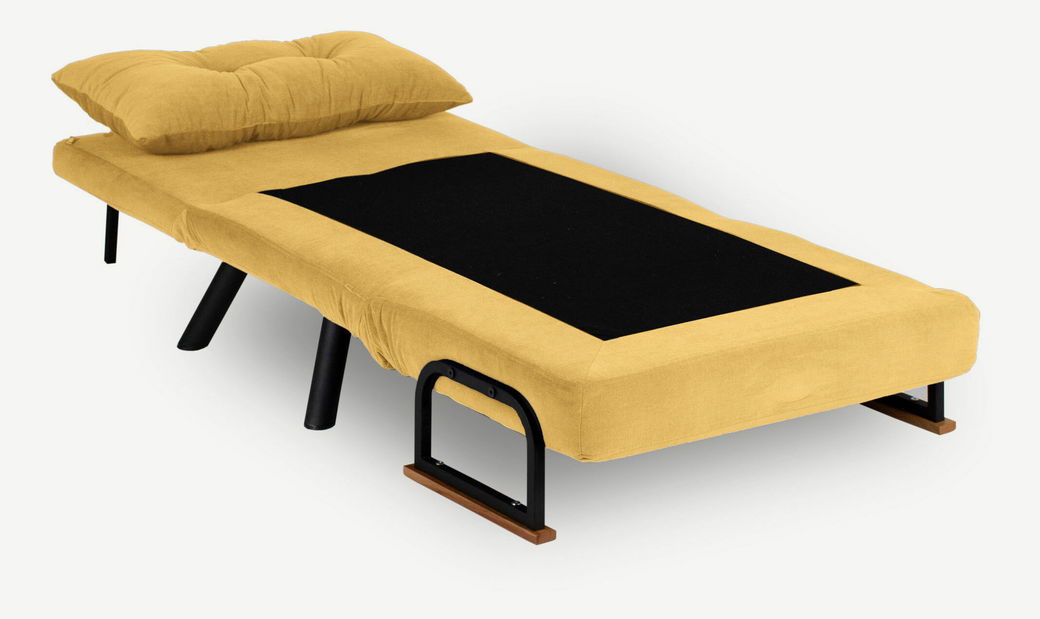 Rozkládací křeslo Sandy (hořčicová)