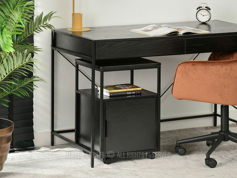 Skříňka Adlo (černé dřevo + černá)