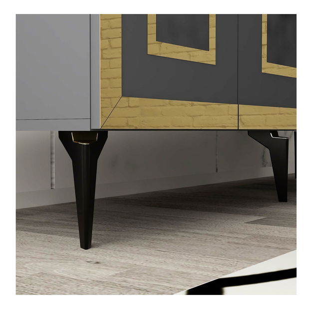 Skříňka Pemava 1 (antracit + zlatá)