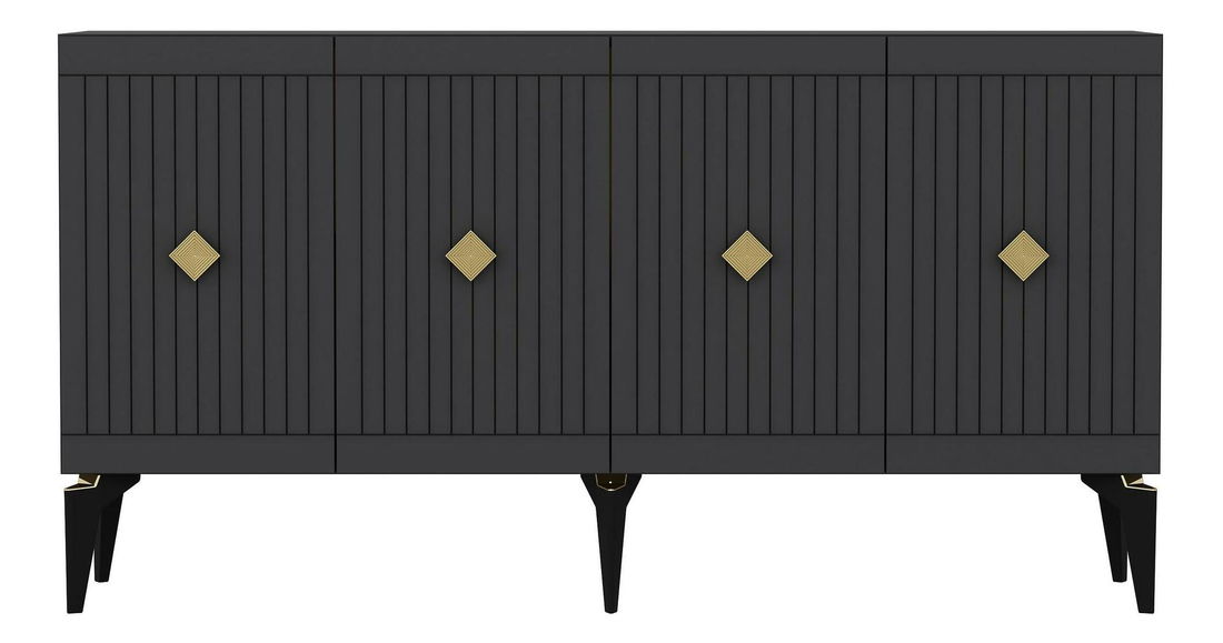 Skříňka Lideke 1 (antracit + zlatá)