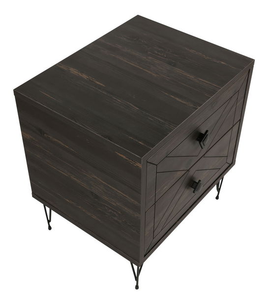 Noční stolek Luna (Tmavá hnědá)