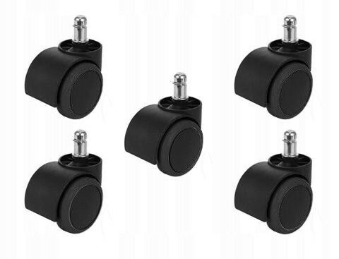 Sada 5ks. koleček na kancelářskou židli Kurporesso 1 (černá)