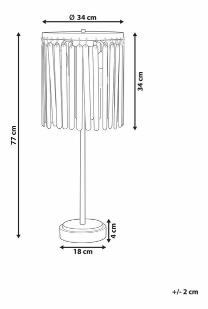 Stolní lampa Sargas (tmavé dřevo)