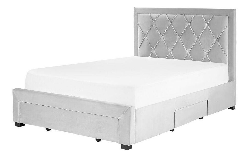 Manželská postel 140 cm Levi (šedá)