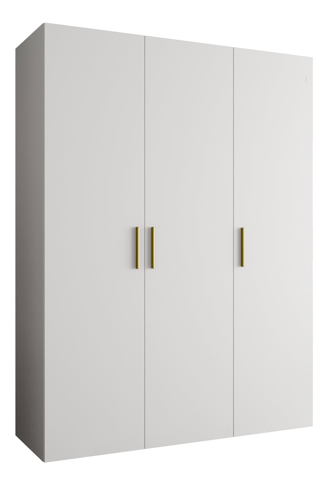 Šatní skříň 150 cm Borry 1 (bílá + zlatá)