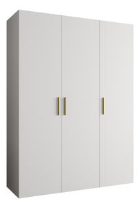Šatní skříň 150 cm Borry 1 (bílá + zlatá)