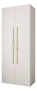 Šatní skříň 100 cm Carmela 50-2 (bílá + zlatá)