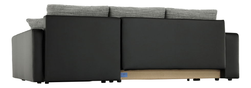 Rohová sedací souprava Manter černá + šedá (L)