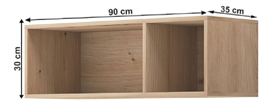 Uzavřená polička Svaren ER 90 (dub artisan)