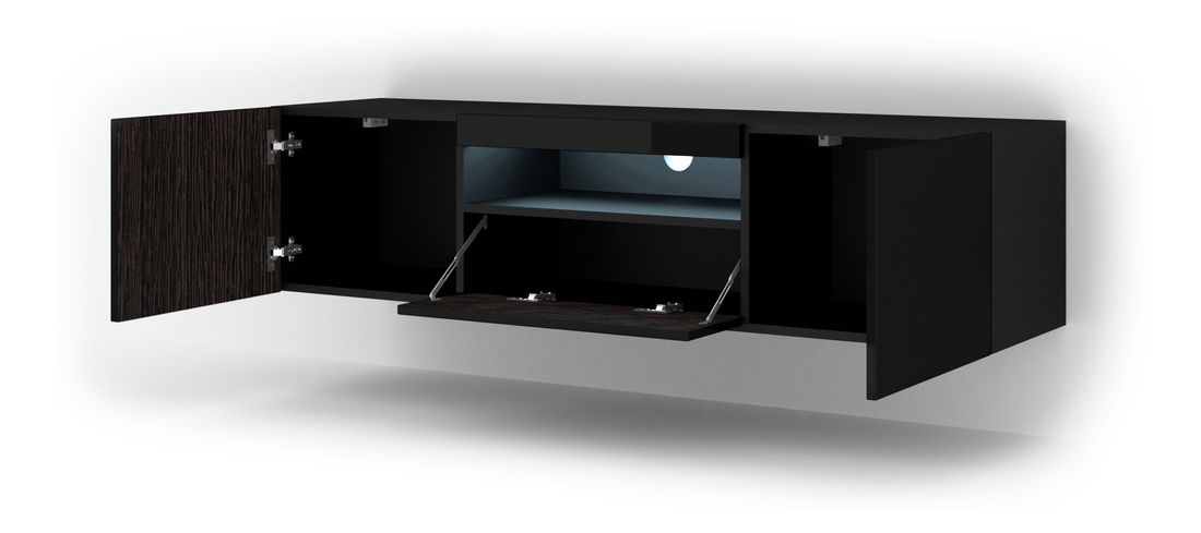 TV stolek/skříňka Aurora (černý lesk)