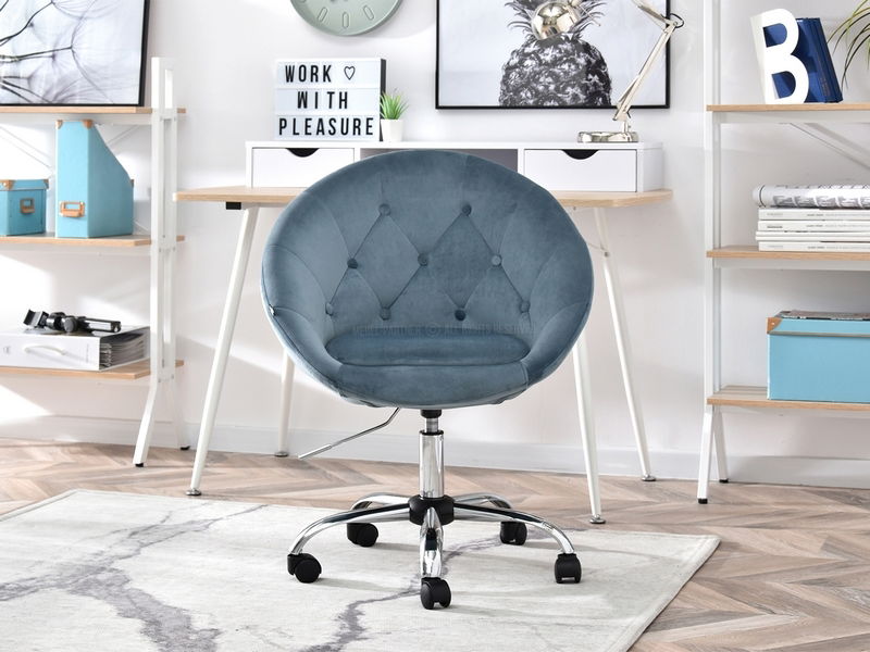 Křeslo Lush 4 (modrá + chromová)