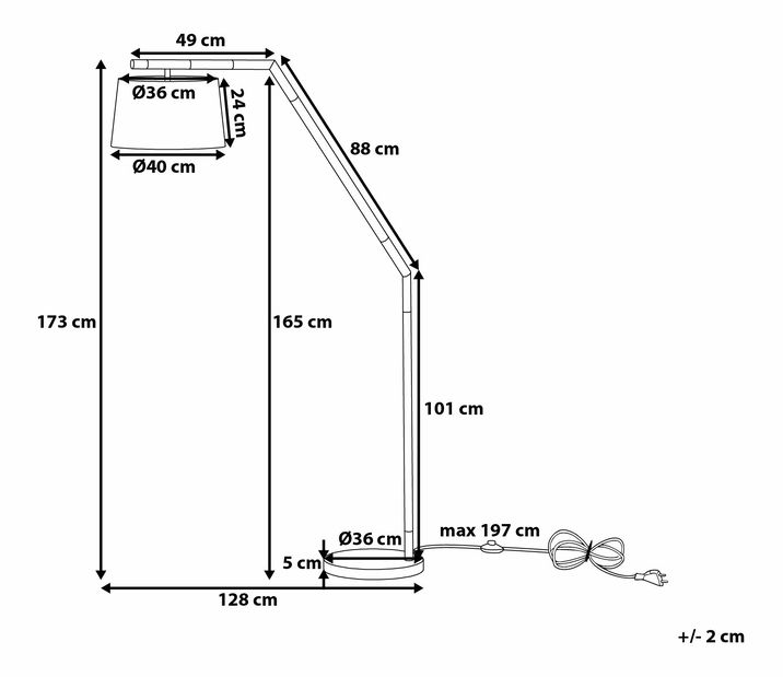 Stojanová lampa NOGE (bílá)