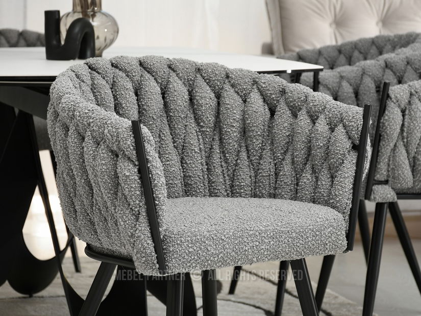 Židle Roza (šedá + černá)