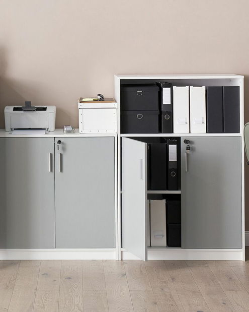  Skříňka Zirkone (šedá + bílá)