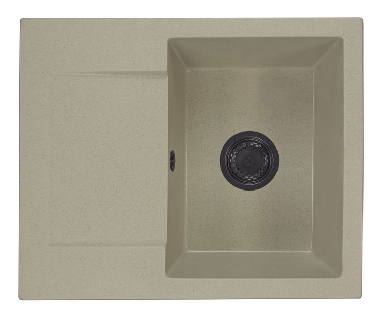 Kuchyňský dřez Dalgam (béžová) (se 3 otvory pro baterii) (L)