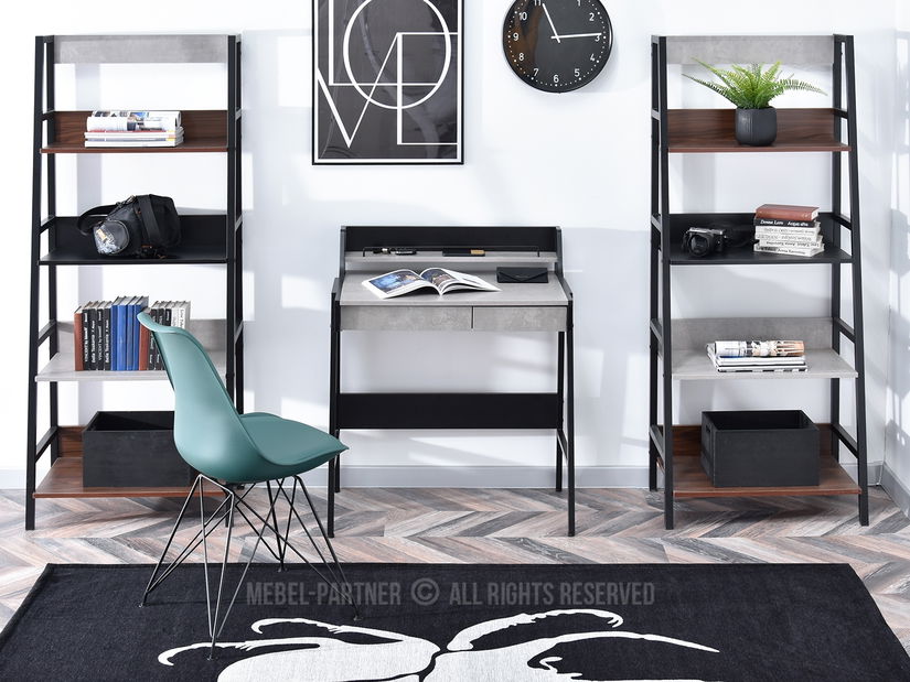 PC stolek Borge (beton + černá)