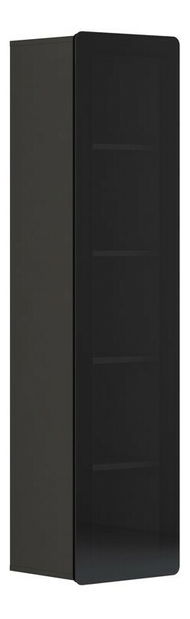 Vitrína na zeď BRW Possi Light SFW1W/16/4 (šedý wolfram) (s osvětlením)