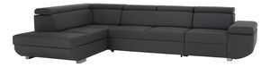 Rohová sedačka Meven (tmavě šedá) (L)