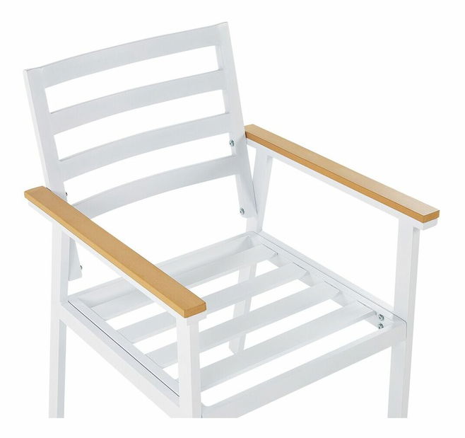 Set 4 ks zahradních židlí Cork (bílá)