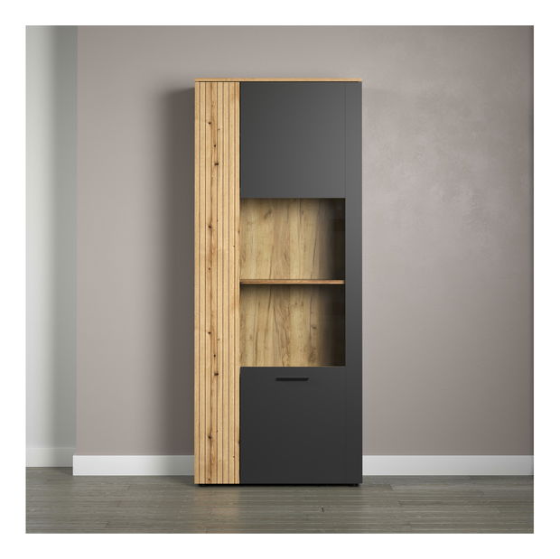 Vitrína Esferas 1 (grafit + dub evoke)