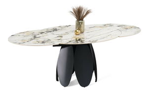 Jídelní stůl Facilidades (mramor + černá)