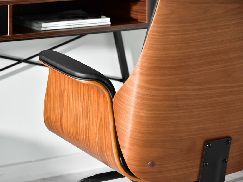 Křeslo Lionel (ořech tmavý + chromová)