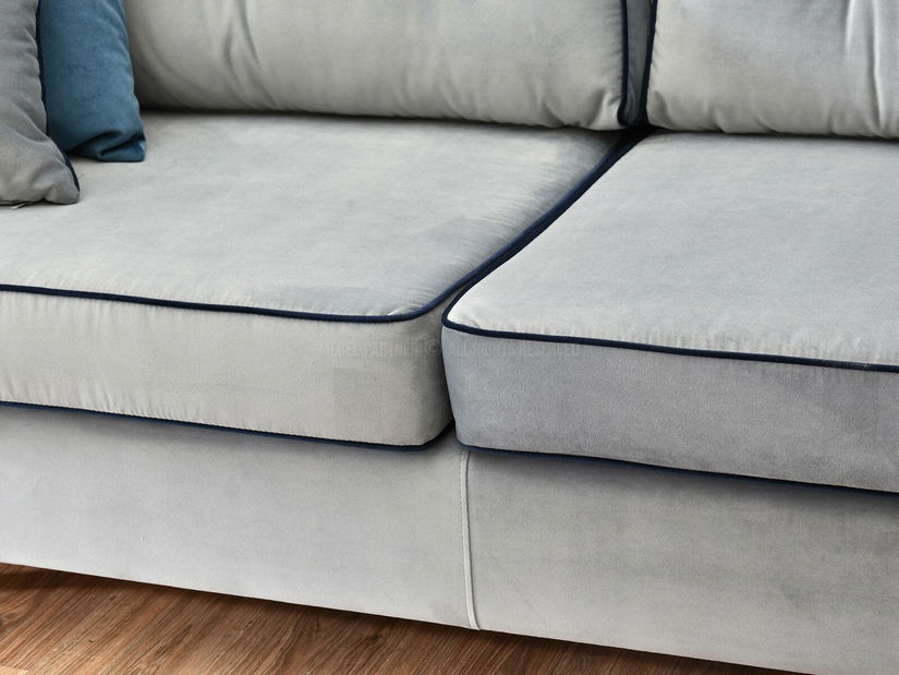 Pohovka dvousedačka Bacteria (modrá + dub)