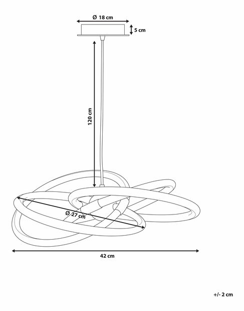 Závěsná lampa Antalya (zlatá)