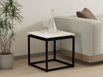 Konferenční stolek Pivepo (bílá + černá) *výprodej