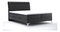 Boxspring postel 140 cm Molera (černá ekokůže) (s úložným prostorem)