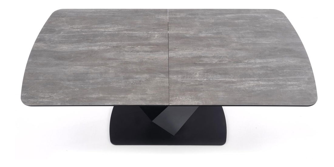 Jídelní stůl Vinsan (tmavě šedá + černá) (pro 8 a více osob)