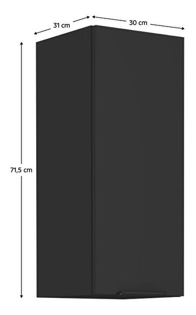 Horní kuchyňská skříňka Sobera 30 G 72 1F (černá)