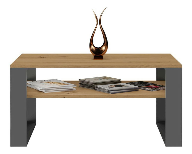 Konferenční stolek Maduro 2 (dub artisan + antracit)