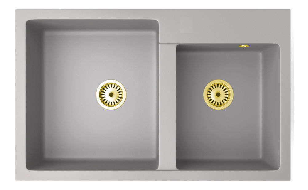 Kuchyňský dřez Hakkon (šedá) (s 1 otvorem pro baterii)