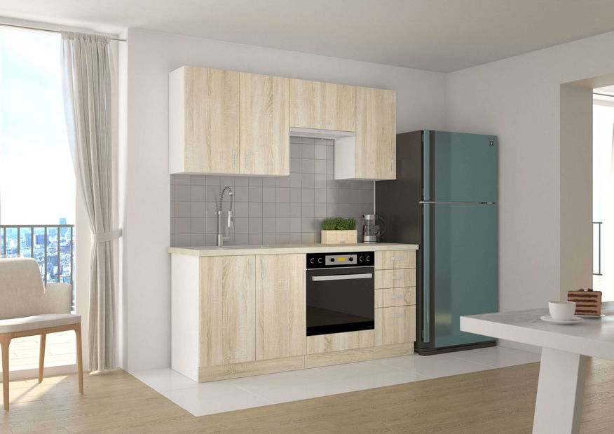 Dvířka na vestavěnou myčku Sylrona ZM 570 x 446 (dub sonoma + bílá)