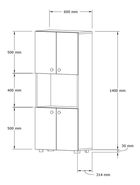 Kuchyňská skříňka Manele (bílá)