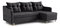 Rohová sedací souprava Lou (P) (šedočerná)