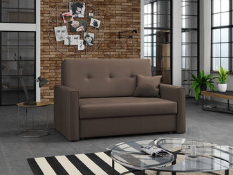 Rozkládací pohovka Carivia Bis II (kávová) (s úl. prostorem)