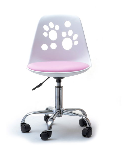 Dětská židle Footy (růžová + chromová)