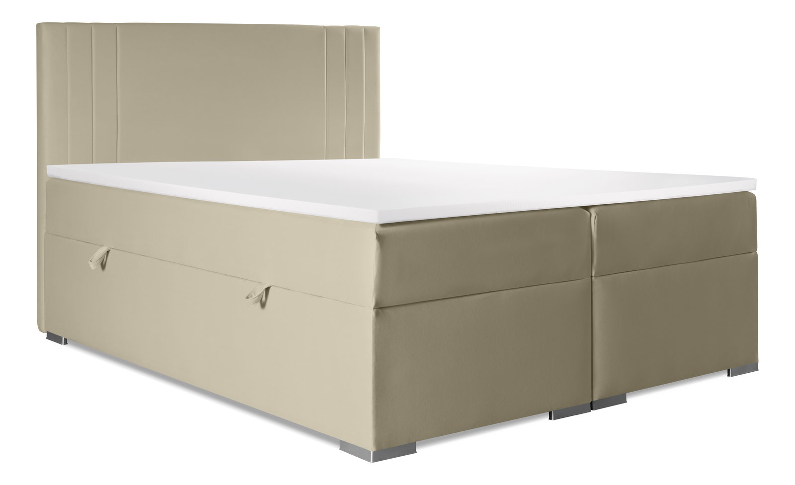 Boxspring postel 180 cm Morcano (béžová) (s úložným prostorem)