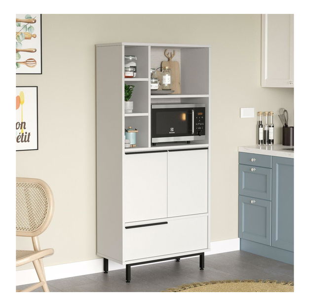 Kuchyňská skříňka Otto 9 A (bílá + černá)